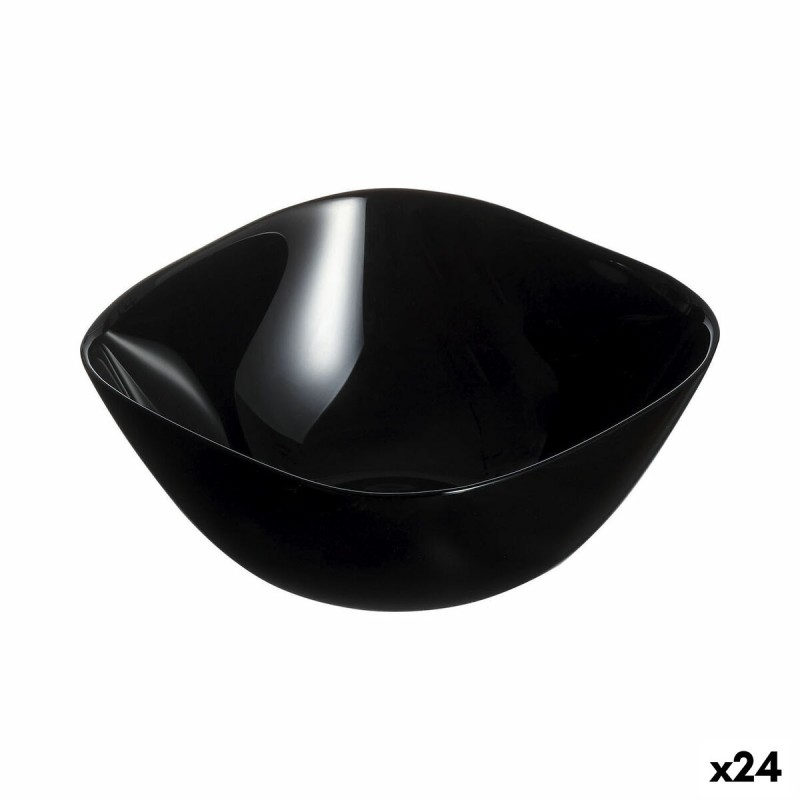 Schale Luminarc Multiusos Schwarz Glas Ø 14 cm Mehrzweck (24 Stück)