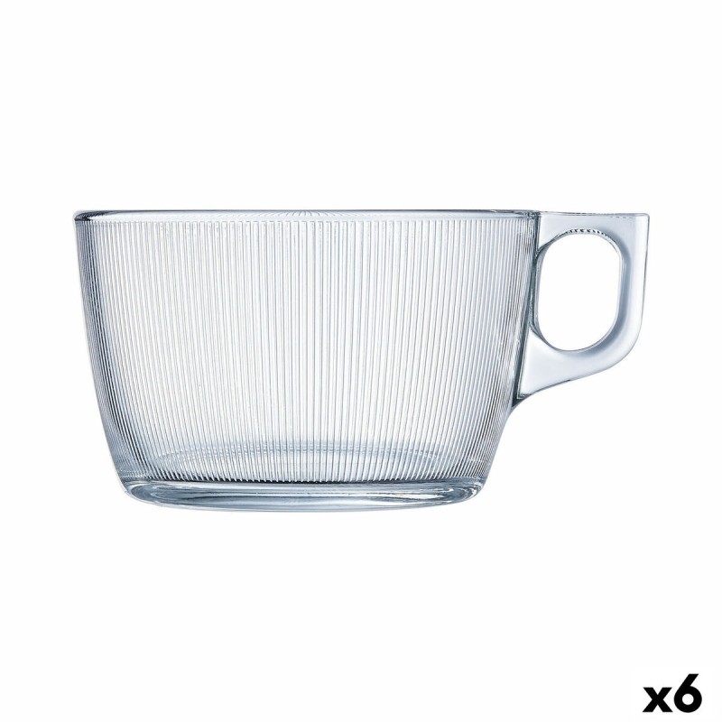 Kop Luminarc Stripy groß Durchsichtig Glas (500 ml) (6 Stück)