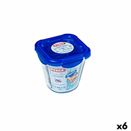 Lunchbox hermetisch Pyrex Cook & go Durchsichtig Glas (800 ml) (6 Stück)