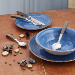 Dessertteller Quid Vita aus Keramik Blau (19 cm) (12 Stück)