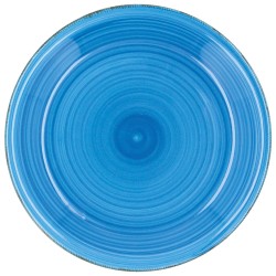 Flacher Teller Quid Vita Azul Blau aus Keramik Ø 27 cm (12 Stück)