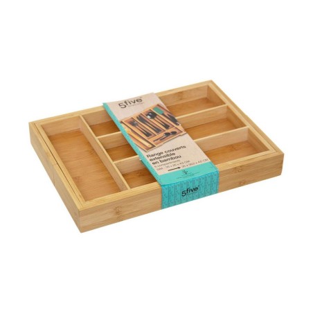 Besteckkasten 5five Simply Smart Braun natürlich Holz Bambus 34 x 25 x 4,5 cm