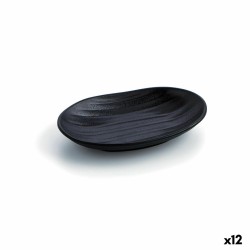 Tablett für Snacks Quid A'bordo Schwarz Kunststoff Ø 18 cm (12 Stück) (Pack 12x)