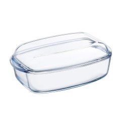 Kochschüssel Pyrex Classic mit Deckel 4,5 L 38 x 22 x 11 cm Durchsichtig Glas (3 Stück)