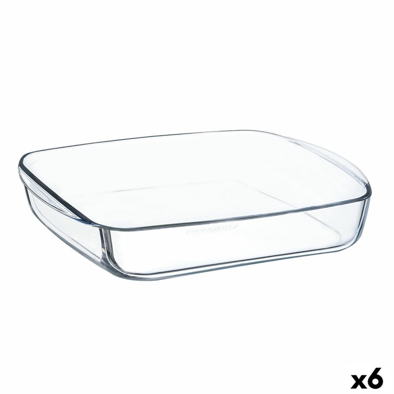 Kochschüssel Ô Cuisine karriert 25 x 22 x 5 cm Durchsichtig Glas (6 Stück)