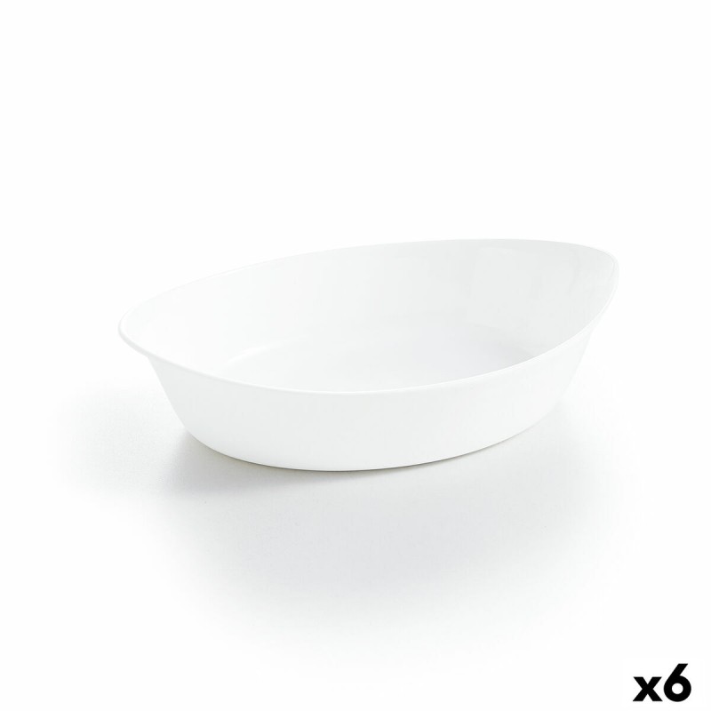 Kochschüssel Luminarc Smart Cuisine Oval Weiß Glas 25 x 15 cm (6 Stück)