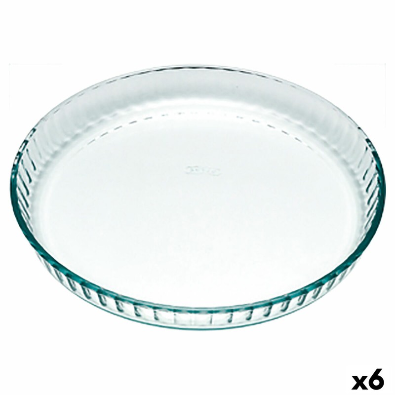 Backform Pyrex Classic Vidrio Durchsichtig Glas Eben rund 25 x 25 x 4 cm 6 Stück