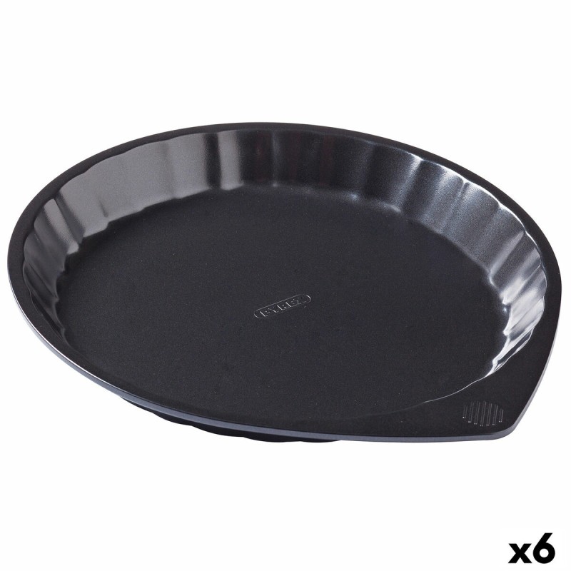 Backform Pyrex Magic Schwarz Metall Eben rund Ø 30 cm 6 Stück