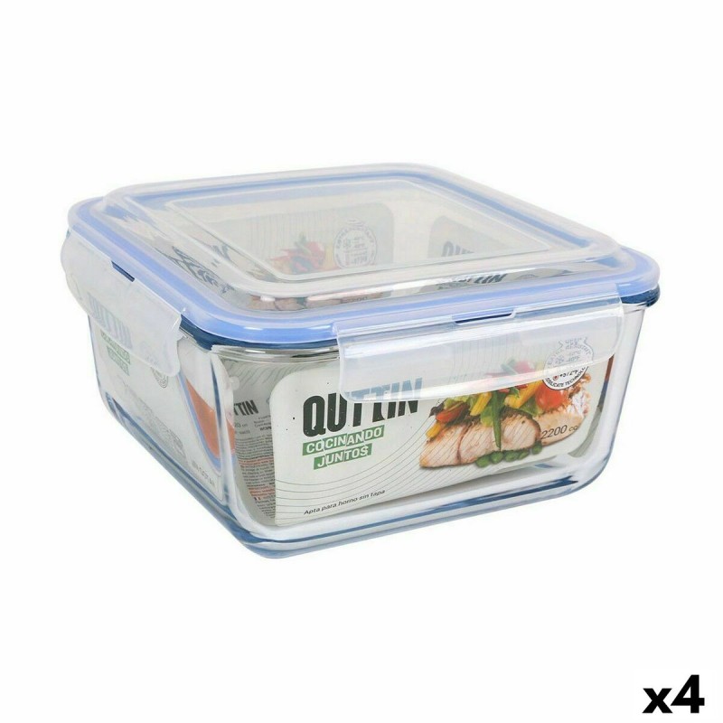 Lunchbox hermetisch Quttin karriert 2,2 L (4 Stück)