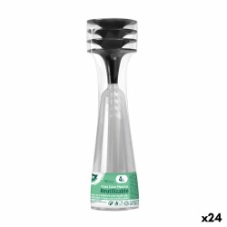 Mehrweg-Sektgläser Algon Schwarz 24 Stück 150 ml (4 Stücke)