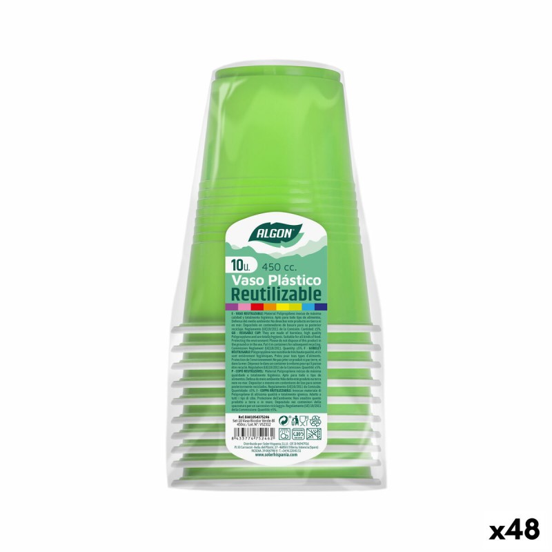 Mehrweg-Gläser-Set Algon grün 48 Stück 450 ml (10 Stücke)