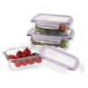 Lunchbox-Set Quid Frost (3 pcs) Durchsichtig Glas 3 Stücke