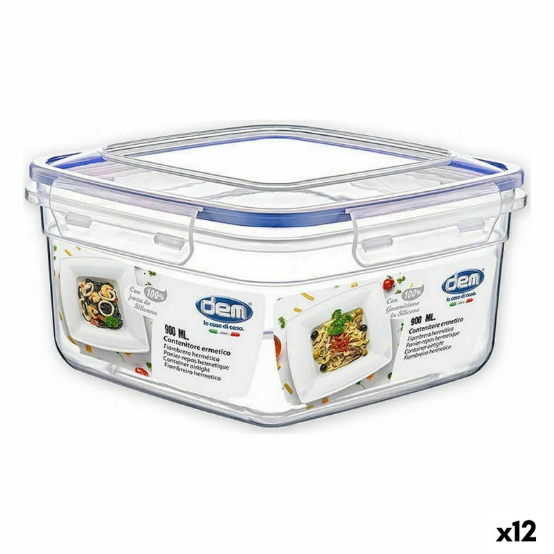 Lunchbox hermetisch Dem 900 ml 15 x 15 x 8 cm (12 Stück)