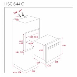 Kompaktherd Teka HSC 644 C 1000 W 39 L