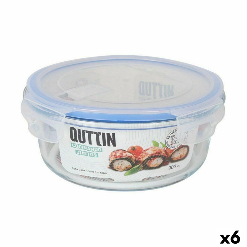 Lunchbox hermetisch Quttin kreisförmig 900 ml (6 Stück)