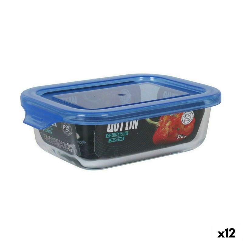 Rechteckige Lunchbox mit Deckel Quttin Blau rechteckig 14,5 x 11 x 5 cm (12 Stück)