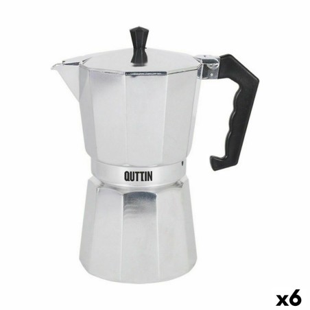 Italienische Kaffeemaschine Quttin 9 Tassen Aluminium (6 Stück)