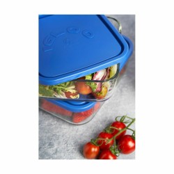 Lunchbox Borgonovo Blau rechteckig 2,3 L (6 Stück)