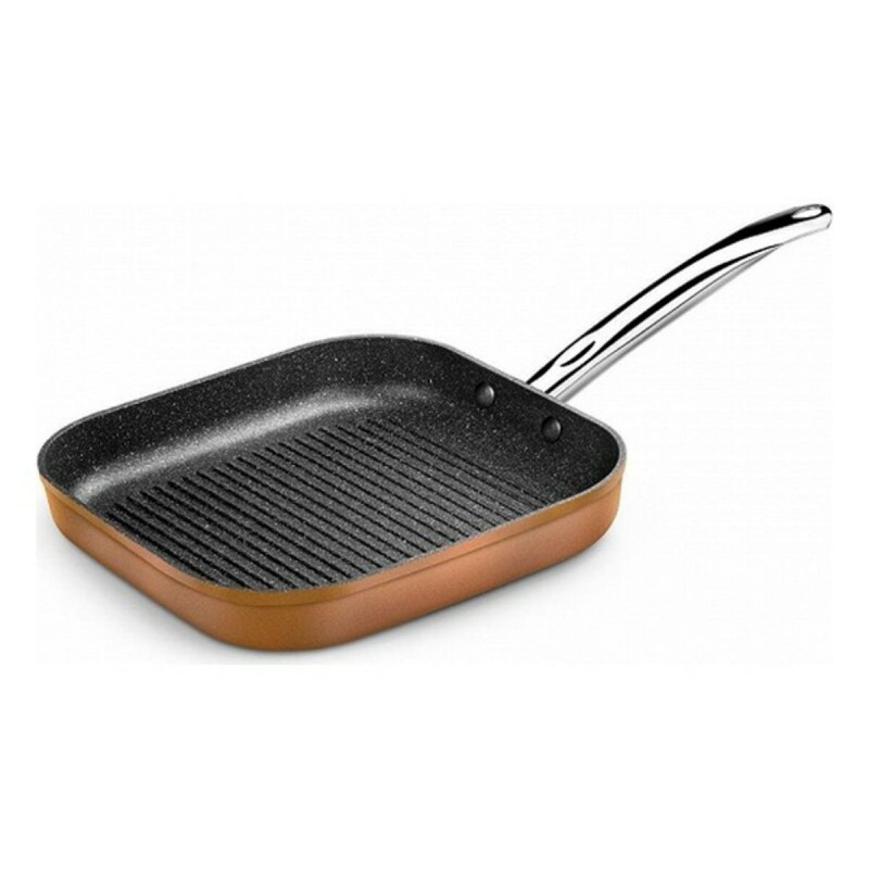 Grillofen mit Rillen Monix M740030 Grill 28 cm Geschmiedetes Aluminium (4 Stücke) (4 Stück)