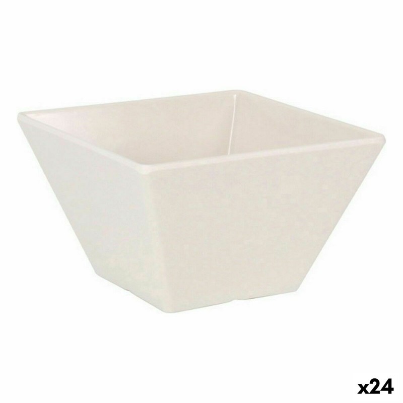 Schüssel für Vorspeisen La Mediterránea Melamine Weiß Glanz 13 x 13 x 7 cm (24 Stück)