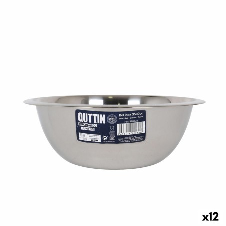 Schale Quttin Quttin Edelstahl 3,5 L Ø 28,4 x 9,7 cm Mischpult (12 Stück)