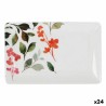 Tablett für Snacks La Mediterránea Petunia Melamine Glanz 20 x 13 x 1,5 cm (24 Stück)