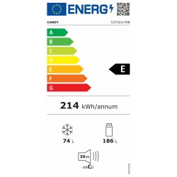 Kühl-Gefrierkombination Candy CCT3L517EB Schwarz