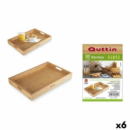 Schale Quttin 62326 Bambus 40 x 27 x 4,6 cm (6 Stück)