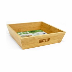 Schüssel Quttin Braun Bambus 20 x 20 x 5 cm (12 Stück)