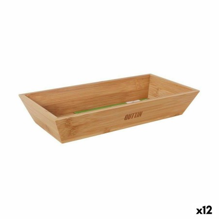 Schüssel Quttin Braun Bambus 29,3 x 14 x 5 cm (12 Stück)