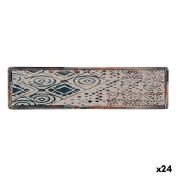 Kochschüssel La Mediterránea Grecia Porzellan rechteckig 30 x 8 x 2 cm (24 Stück)