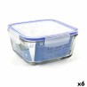 Lunchbox hermetisch Borgonovo Superblock karriert 18 x 18 x 8,5 cm (6 Stück)