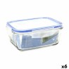 Lunchbox hermetisch Borgonovo Superblock rechteckig 17,5 x 13 x 7,5 cm (6 Stück)