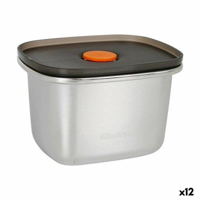 Lunchbox hermetisch Quttin 450 ml Edelstahl rechteckig 11,6 x 9,4 x 7 cm (12 Stück)