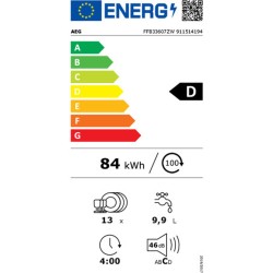 Geschirrspüler AEG FFB33607ZW 60 cm