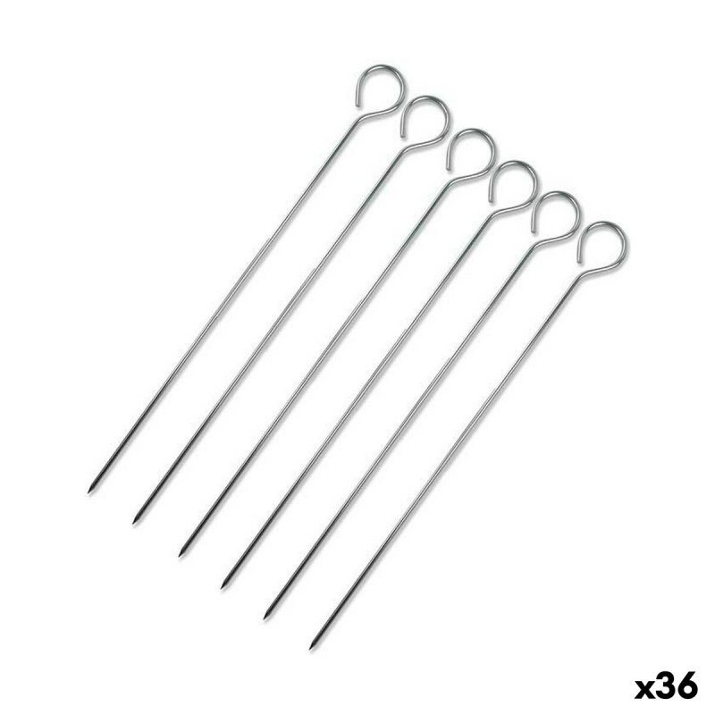 Grillspieß-Set Wooow Metall 6 Stücke 20 cm (36 Stück)